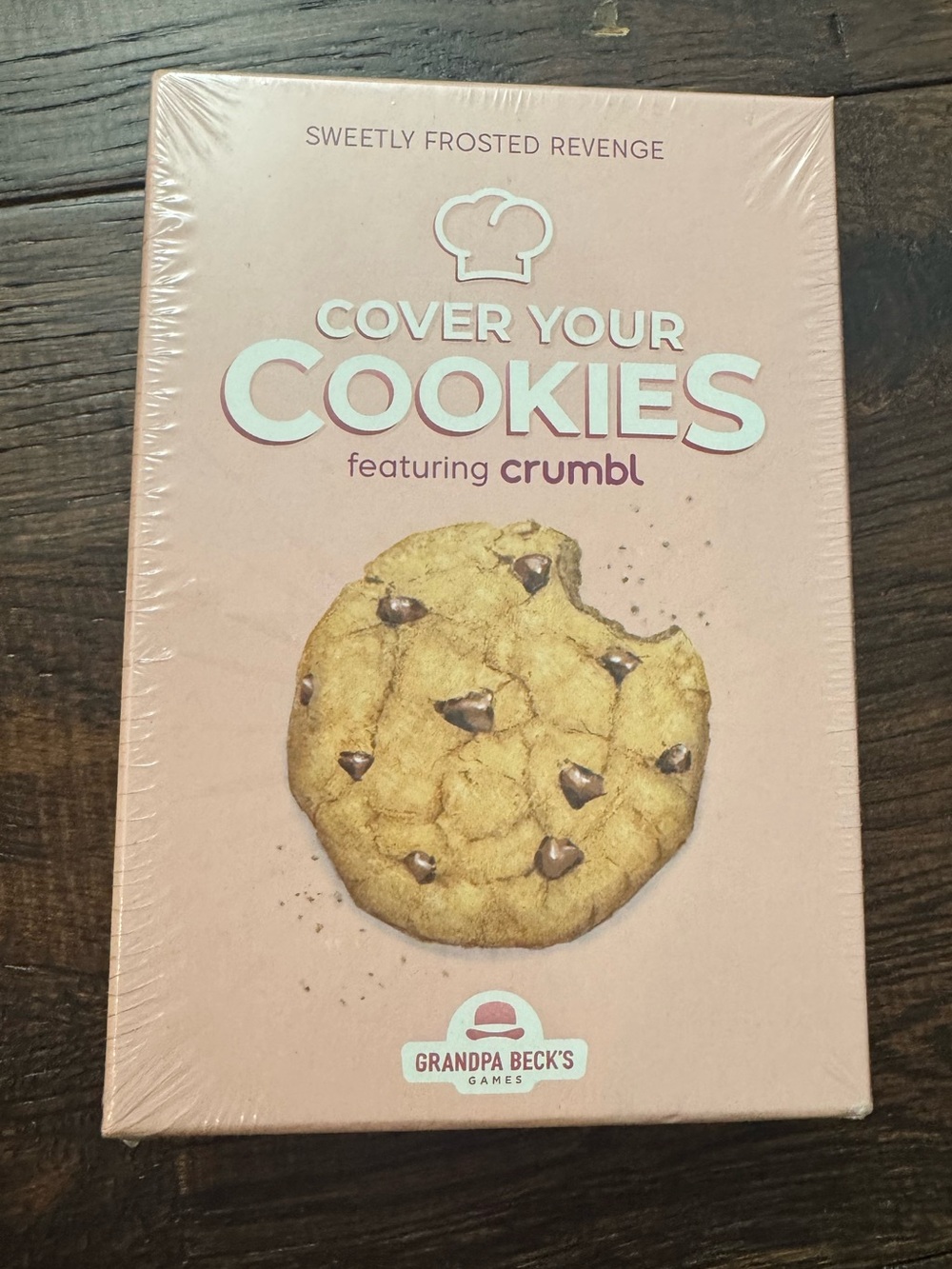 NWT Cover Your Cookies Small Board Game - Pink - (featuring Crumbl)